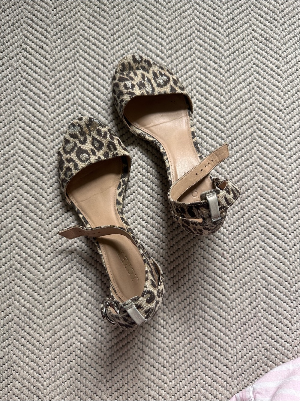 J. Crew Leopard Print Ankle-Strap Heels - Neutral Brown & Black